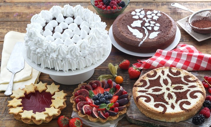 Обои ягоды, выпечка, торт, десерт, пирог, berries, cakes, cake, dessert, pie разрешение 1920x1280 Загрузить