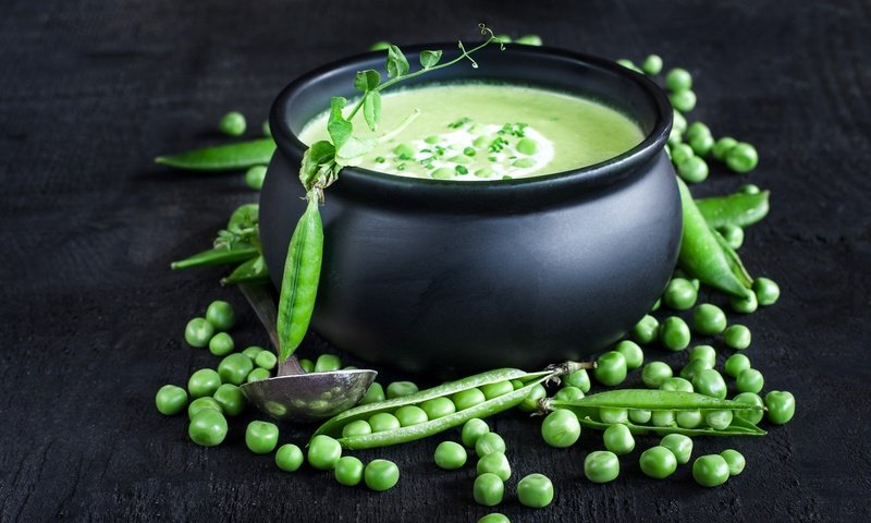 Обои фон, горох, суп, стручки, пюре, background, peas, soup, pods, puree разрешение 2400x1600 Загрузить