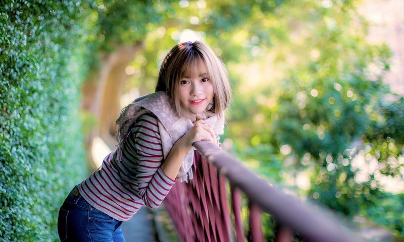 Обои природа, девушка, улыбка, взгляд, перила, волосы, азиатка, nature, girl, smile, look, railings, hair, asian разрешение 2048x1365 Загрузить