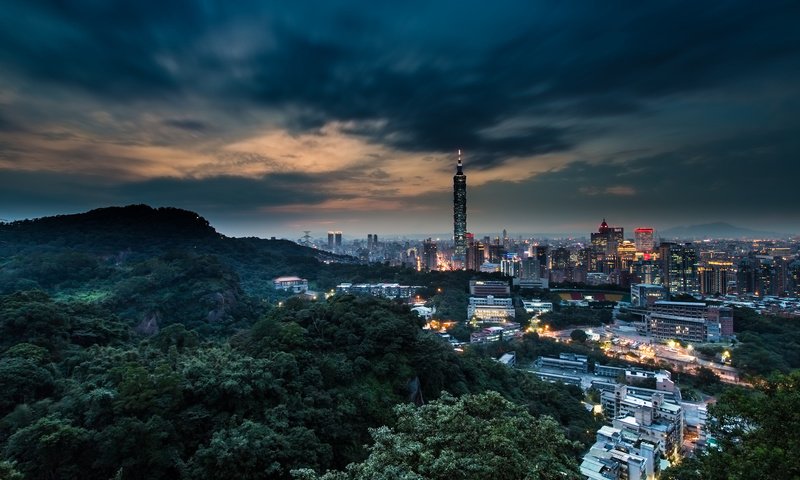 Обои город, тайбэй, тайвань, китай, кнр, the city, taipei, taiwan, china разрешение 2048x1365 Загрузить