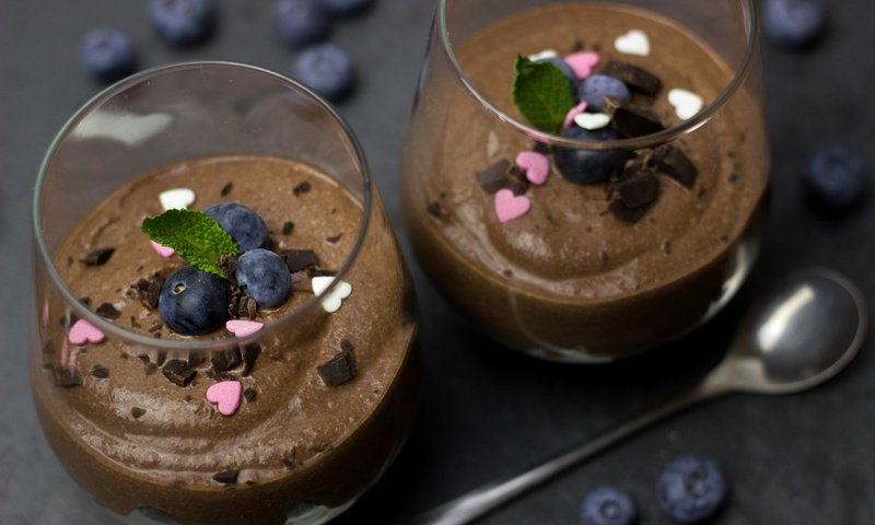 Обои ягоды, черника, шоколад, сладкое, десерт, мусс, berries, blueberries, chocolate, sweet, dessert, mousse разрешение 5184x3456 Загрузить