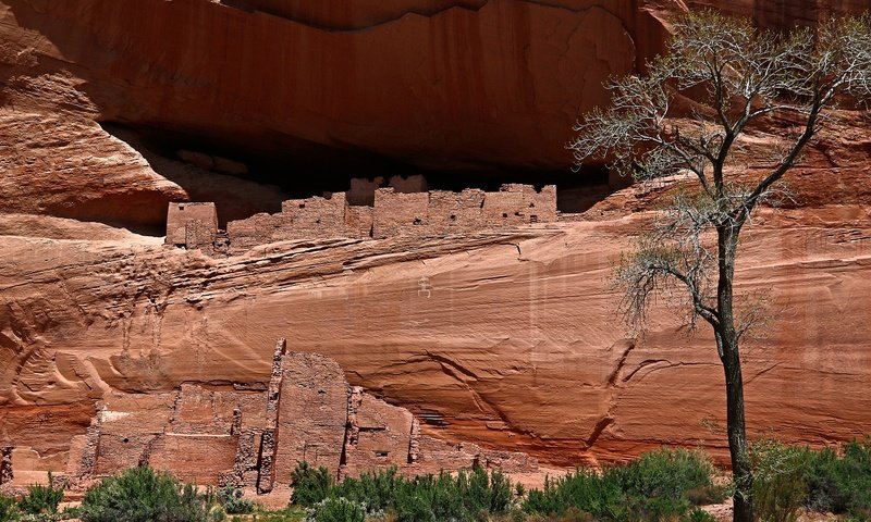 Обои горы, скалы, каньон, сша, аризона, каньон-де-шей, mountains, rocks, canyon, usa, az, canyon de shay разрешение 2048x1125 Загрузить