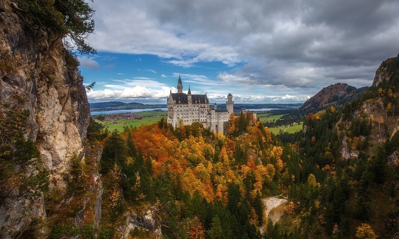 Обои осень, германия, бавария, замок нойшванштайн, autumn, germany, bayern, neuschwanstein castle разрешение 2000x1333 Загрузить