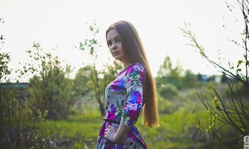 Обои природа, девушка, платье, взгляд, волосы, илья кладь, ilya klad, nature, girl, dress, look, hair, ilya baggage разрешение 4982x3321 Загрузить