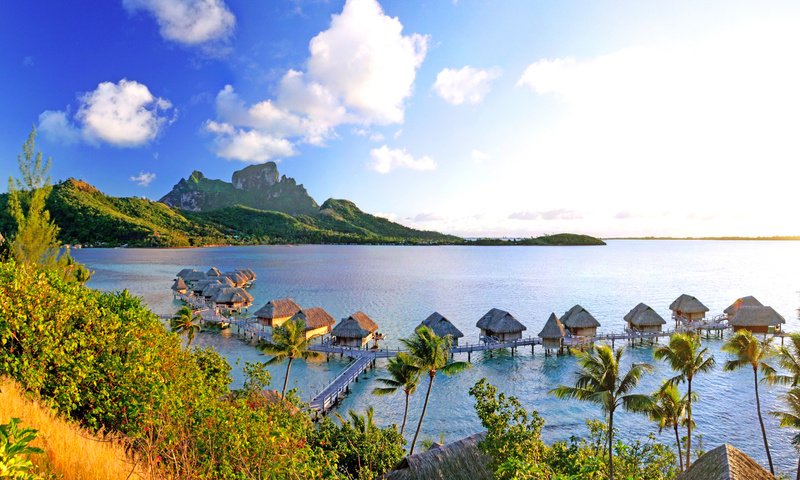 Обои море, отдых, остров, бунгало, тропики, sea, stay, island, bungalow, tropics разрешение 6280x4104 Загрузить