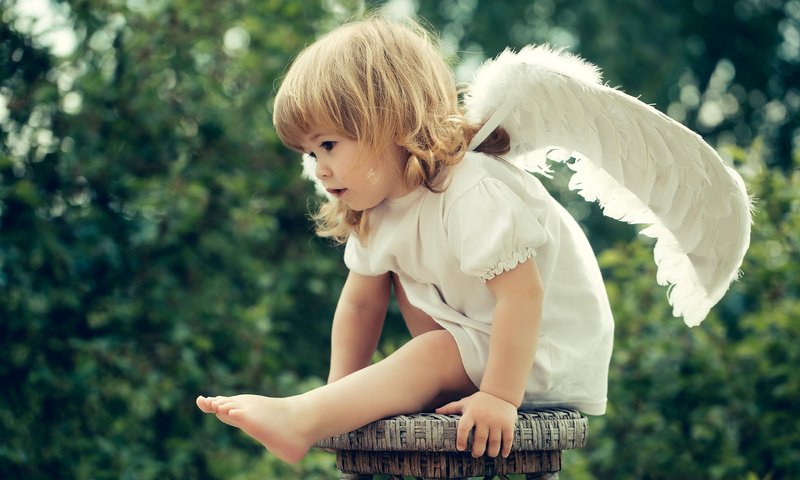 Обои платье, крылья, девочка, ангел, ребенок, табурет, малышка, dress, wings, girl, angel, child, stool, baby разрешение 4200x2800 Загрузить