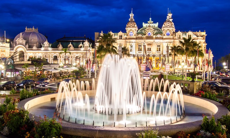 Обои фонтан, здание, опера, монако, монте-карло, fountain, the building, opera, monaco, monte carlo разрешение 3750x2500 Загрузить