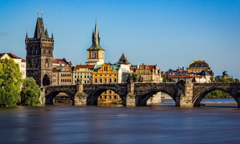 Обои река, мост, прага, карлов мост, чехия, влтава, river, bridge, prague, charles bridge, czech republic, vltava разрешение 3840x2160 Загрузить