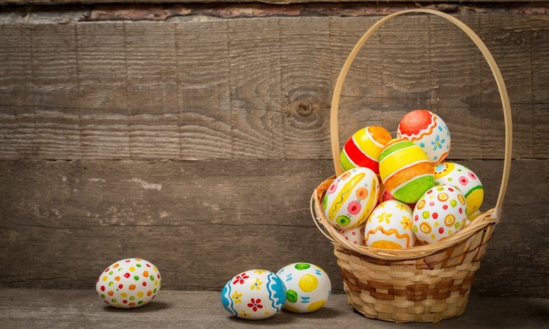 Обои корзина, пасха, яйца крашеные, basket, easter, the painted eggs разрешение 5472x3648 Загрузить