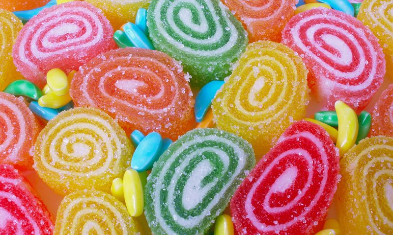 Обои разноцветные, конфеты, сладкое, сахар, мармелад, colorful, candy, sweet, sugar, marmalade разрешение 3840x2400 Загрузить