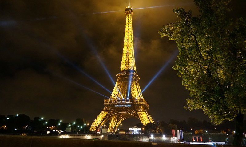 Обои ночь, огни, париж, франция, эйфелева башня, night, lights, paris, france, eiffel tower разрешение 5456x3632 Загрузить