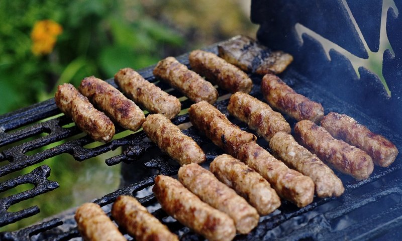 Обои мясо, гриль, колбаски, барбекю, meat, grill, sausages, bbq разрешение 3888x2592 Загрузить