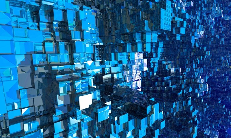 Обои синий, графика, кубики, квадраты, кубы, 3д, blue, graphics, cubes, squares, cuba, 3d разрешение 3456x2328 Загрузить