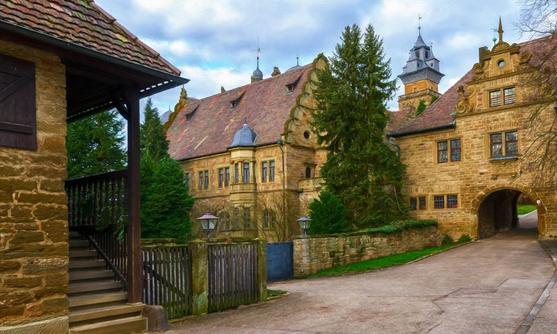 Обои дорога, город, здания, арка, германия, road, the city, building, arch, germany разрешение 1920x1200 Загрузить