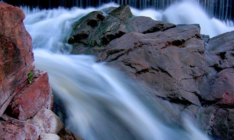 Обои скалы, природа, пейзаж, водопад, горная река, rocks, nature, landscape, waterfall, mountain river разрешение 1920x1200 Загрузить