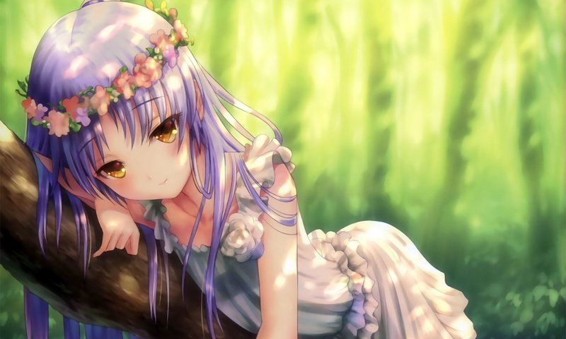 Обои цветы, арт, девушка, платье, аниме, flowers, art, girl, dress, anime разрешение 1920x1200 Загрузить