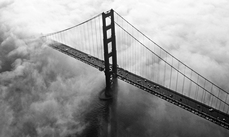 Обои туман, мост, fog, bridge разрешение 1920x1080 Загрузить