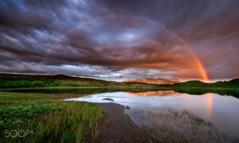 Обои река, природа, пейзаж, радуга, river, nature, landscape, rainbow разрешение 1920x1200 Загрузить