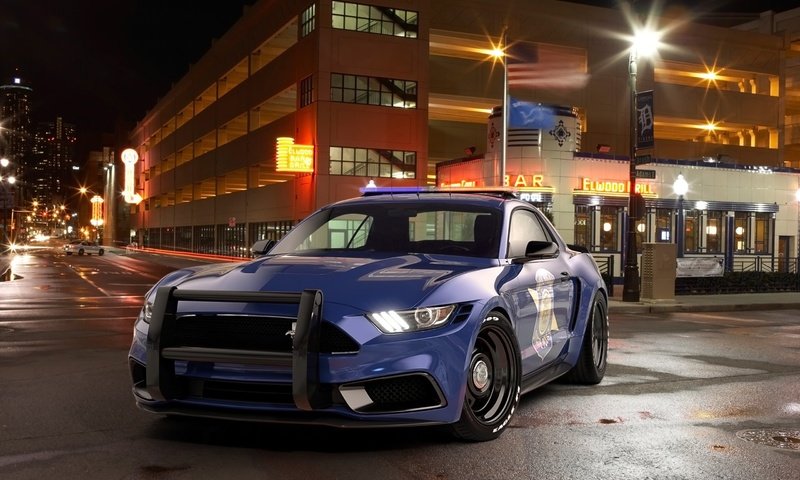 Обои ford mustang, 2017, polis araba, sedan tasarımı, abd, gece разрешение 2560x1600 Загрузить