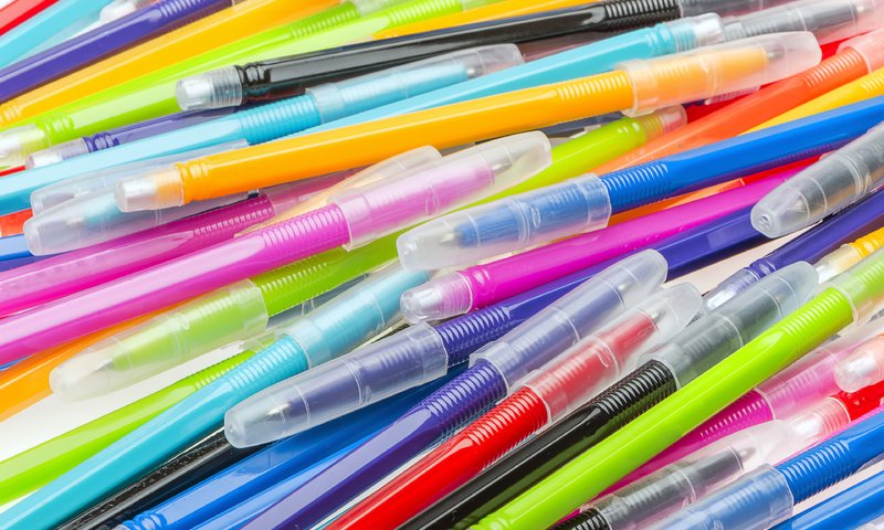 Обои разноцветные, ручки, канцелярия, colorful, handle, the office разрешение 3840x2400 Загрузить