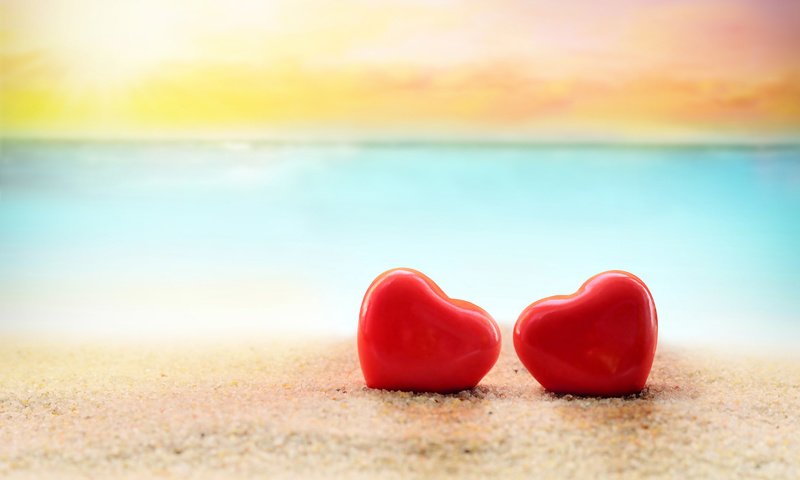 Обои песок, пляж, любовь, сердечки, sand, beach, love, hearts разрешение 2880x1800 Загрузить