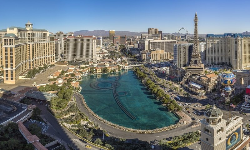 Обои панорама, город, сша, лас-вегас, panorama, the city, usa, las vegas разрешение 2048x1132 Загрузить