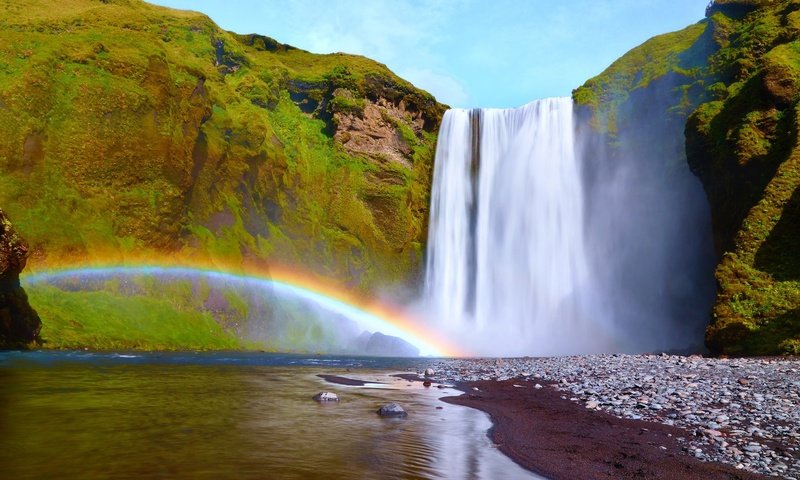 Обои вода, водопад скоугафосс, природа, пейзаж, водопад, радуга, исландия, национальный парк, скоугафосс, water, skogafoss waterfall, nature, landscape, waterfall, rainbow, iceland, national park, skogafoss разрешение 2021x1280 Загрузить