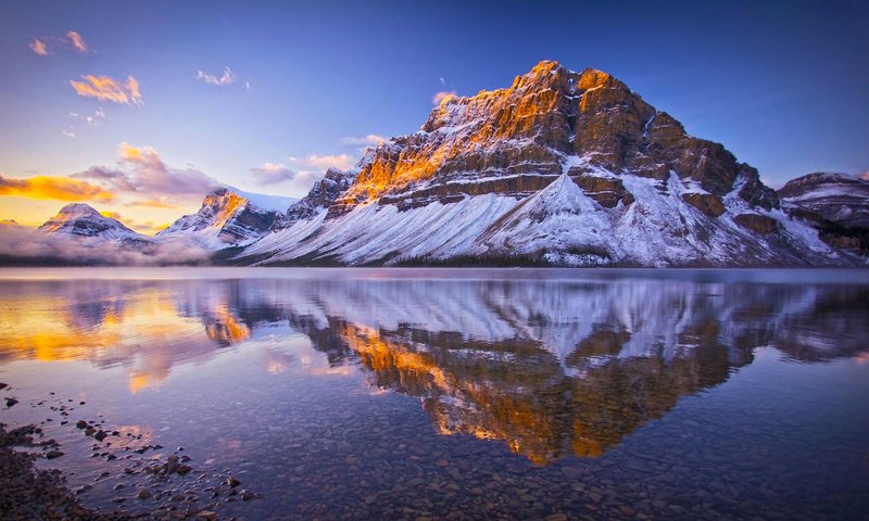 Обои озеро, горы, природа, зима, отражение, lake, mountains, nature, winter, reflection разрешение 1920x1080 Загрузить