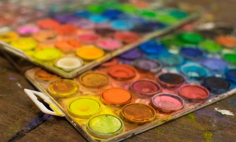 Обои цвета, краски, рисование, акварель, color, paint, drawing, watercolor разрешение 3840x2400 Загрузить
