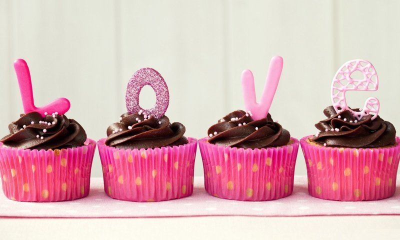 Обои десерт, день святого валентина, кексы, капкейки, dessert, valentine's day, cupcakes разрешение 1920x1080 Загрузить