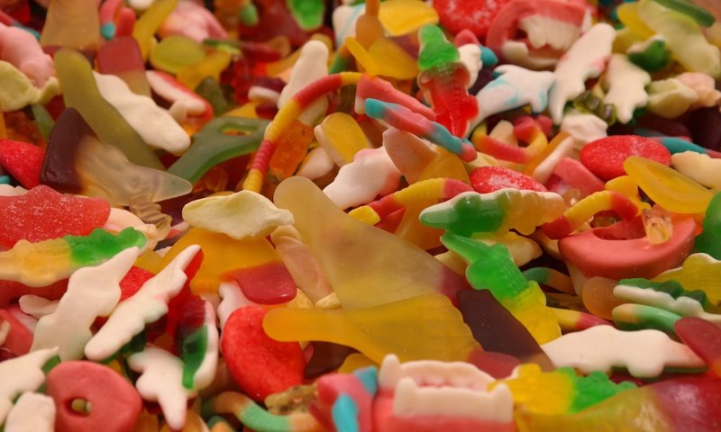 Обои разноцветные, конфеты, сладкое, мармелад, жевательный мармелад, colorful, candy, sweet, marmalade, gummies разрешение 5472x3648 Загрузить