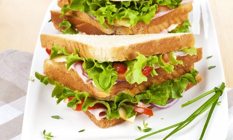 Обои зелень, бутерброд, овощи, салат, морепродукты, сэндвич, фастфуд, фаст-фуд, greens, sandwich, vegetables, salad, seafood, fast food разрешение 3840x2160 Загрузить
