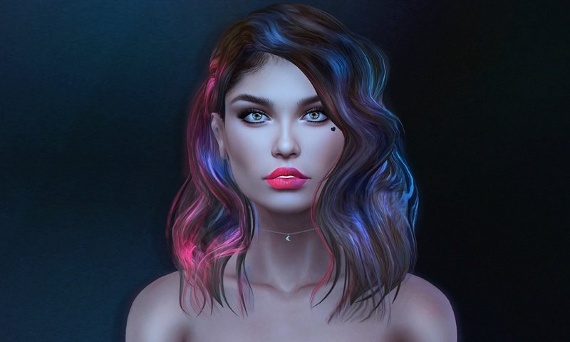 Обои девушка, фон, волосы, лицо, помада, girl, background, hair, face, lipstick разрешение 3754x2350 Загрузить