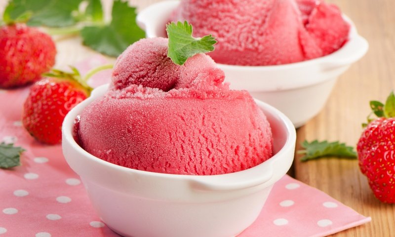 Обои мята, мороженое, клубника, ягоды, сладкое, фруктовое, mint, ice cream, strawberry, berries, sweet, fruit разрешение 4000x3079 Загрузить