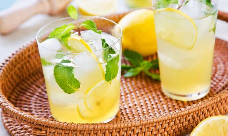 Обои мята, лимон, лимонад, mint, lemon, lemonade разрешение 1920x1280 Загрузить