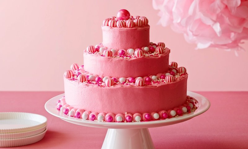 Обои конфеты, розовый, торт, торты, многоярусный, candy, pink, cake, cakes разрешение 4096x3072 Загрузить