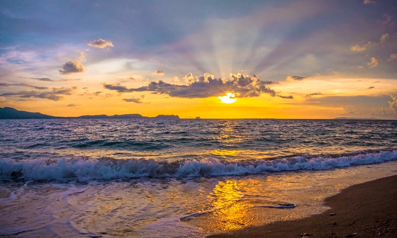 Обои закат, море, пляж, sunset, sea, beach разрешение 5184x3456 Загрузить