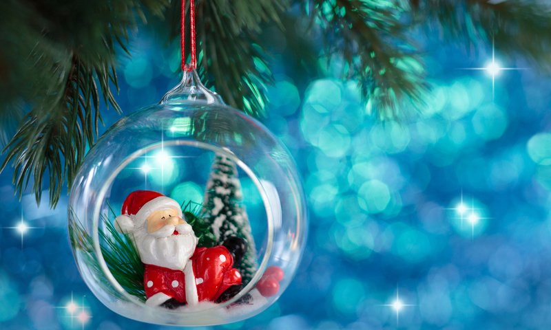 Обои новый год, елка, дед мороз, шар, рождество, елочная игрушка, new year, tree, santa claus, ball, christmas, christmas toy разрешение 1920x1200 Загрузить