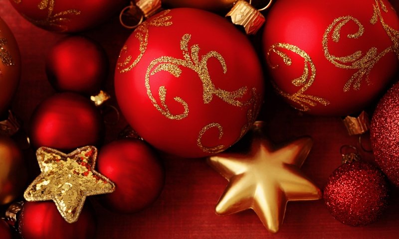 Обои новый год, шары, звезды, рождество, елочные игрушки, new year, balls, stars, christmas, christmas decorations разрешение 2880x1800 Загрузить