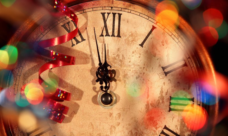 Обои новый год, часы, стрелки, двенадцать часов, new year, watch, arrows, twelve hours разрешение 3840x2400 Загрузить