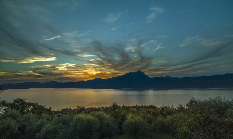 Обои озеро, природа, закат, пейзаж, lake, nature, sunset, landscape разрешение 1920x1200 Загрузить