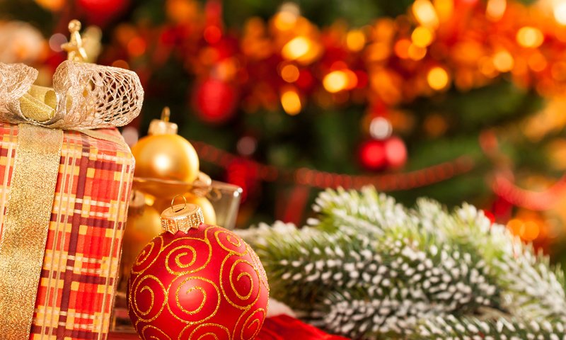 Обои новый год, елка, подарки, игрушки, рождество, елочные игрушки, new year, tree, gifts, toys, christmas, christmas decorations разрешение 2880x1800 Загрузить