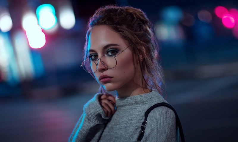 Обои девушка, поза, взгляд, очки, блюр, саня тупикин, alex tupikin, girl, pose, look, glasses, blur разрешение 1920x1080 Загрузить