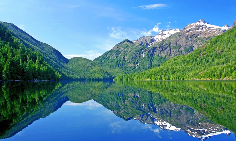 Обои озеро, горы, лес, lake, mountains, forest разрешение 3840x2160 Загрузить
