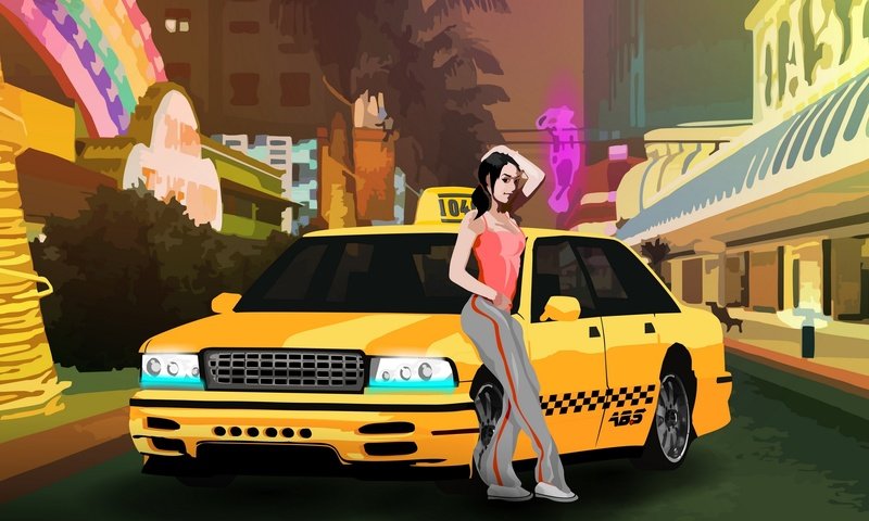 Обои арт, yelow, lasventuras, такси, автомобиль, games, katy, gевочка, girl games art taxi gta katy car premier yelow samp san-andreas las-venturas, grandtheftauto, sanandreas, samp, premier, art, taxi, car, girl, girl games art taxi gta katy premier car yelow samp san andreas las venturas разрешение 1920x1080 Загрузить