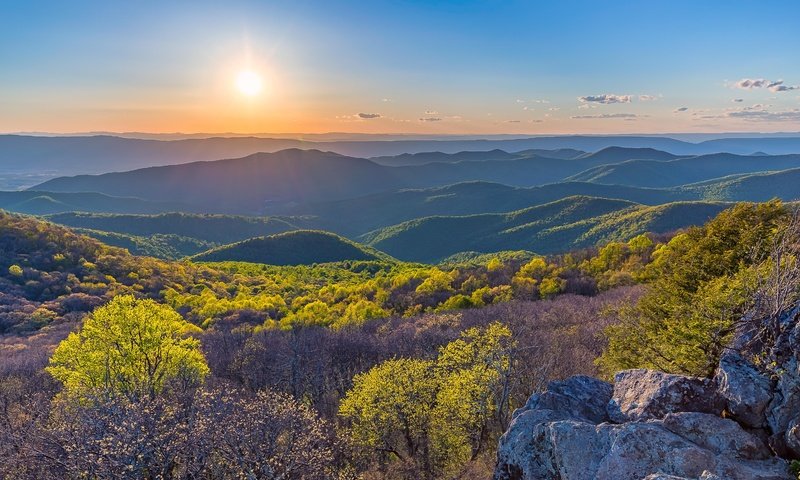 Обои горы, природа, закат, пейзаж, сумерки, mountains, nature, sunset, landscape, twilight разрешение 5244x3007 Загрузить