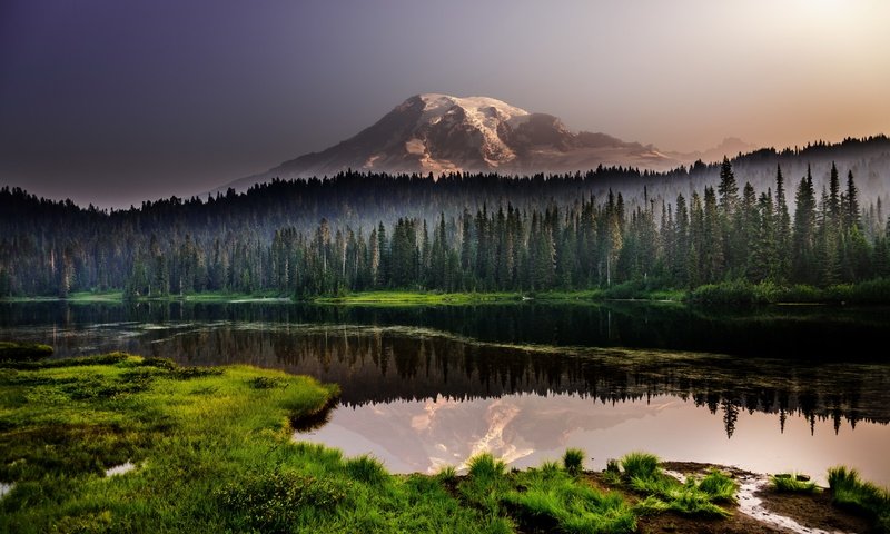 Обои деревья, озеро, горы, природа, лес, trees, lake, mountains, nature, forest разрешение 6144x3878 Загрузить