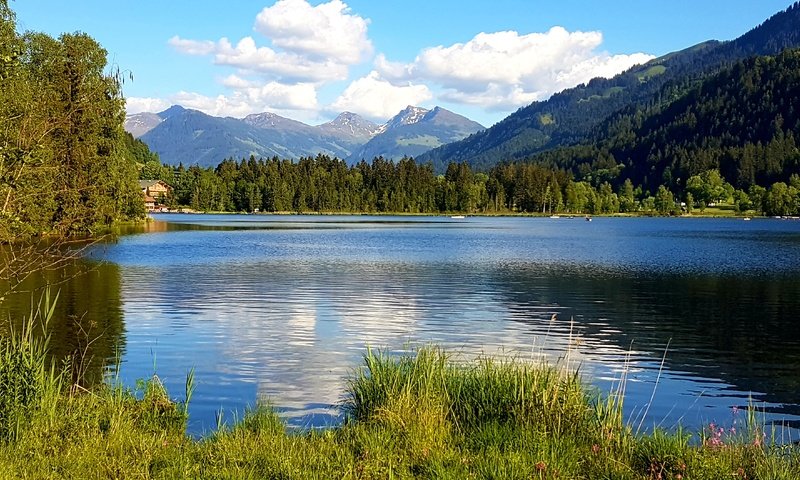 Обои озеро, горы, природа, отражение, lake, mountains, nature, reflection разрешение 3754x2112 Загрузить