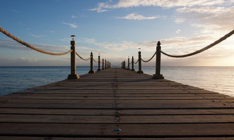 Обои небо, облака, море, горизонт, пирс, the sky, clouds, sea, horizon, pierce разрешение 4752x3168 Загрузить