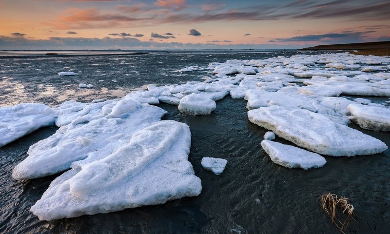 Обои берег, море, лёд, shore, sea, ice разрешение 2100x1397 Загрузить